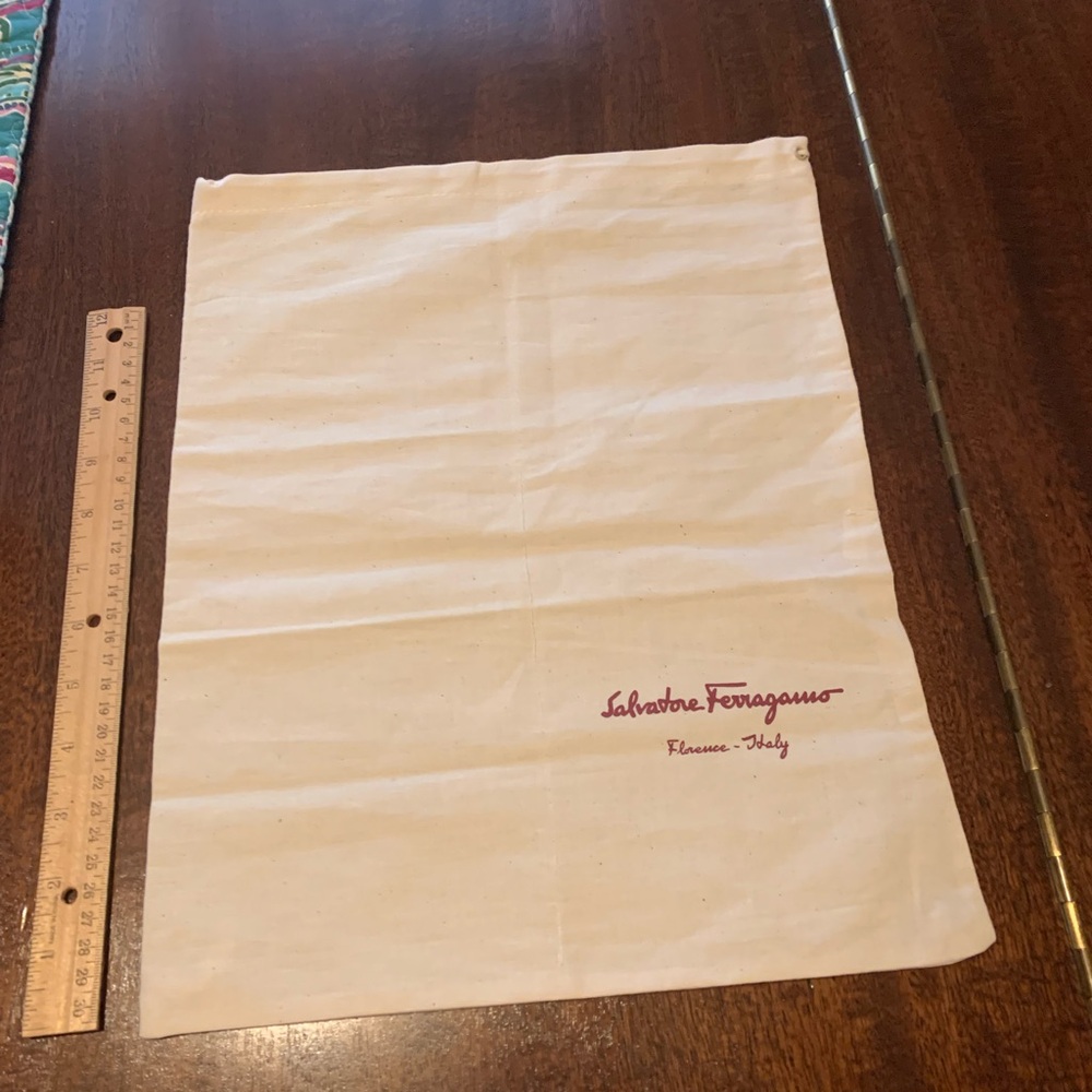 Salvatore Ferragamo Dust Bag 14” x 12” EUC